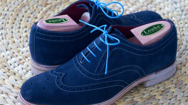 Loake Fearnley Navy Suede